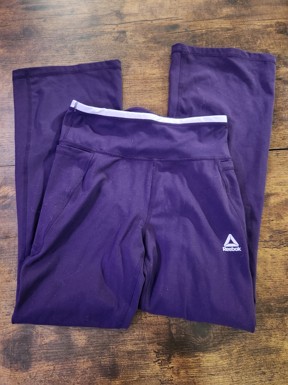 Reebok Girls' Purple Athletic Flare Leggings 10/12